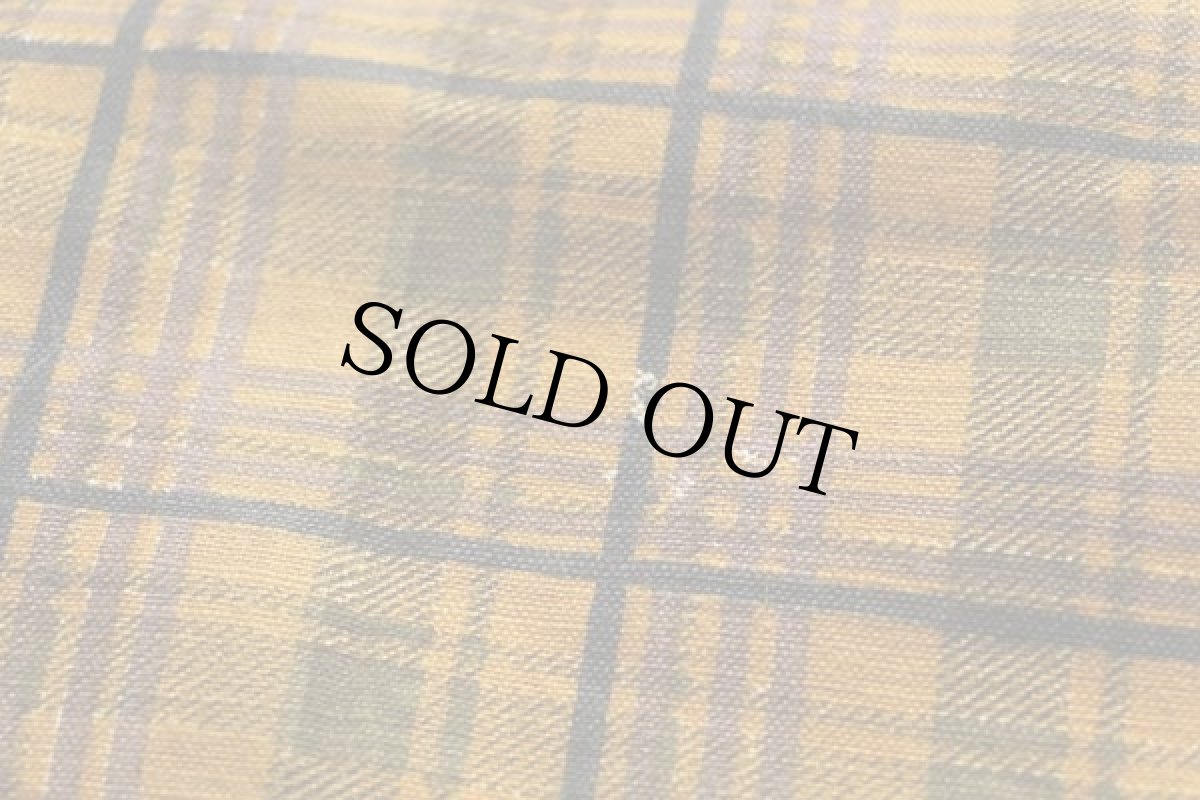 画像7: デッドストック★CARLO SANTINI チェック コットン プリントネル グランパシャツ 43 (7)