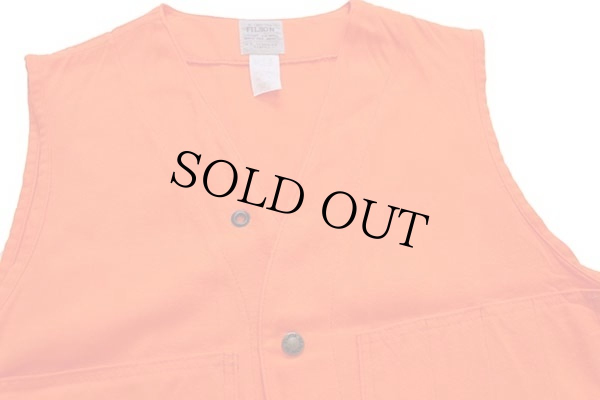 画像3: USA製 FILSONフィルソン ハンティングベスト オレンジ 40 (3)