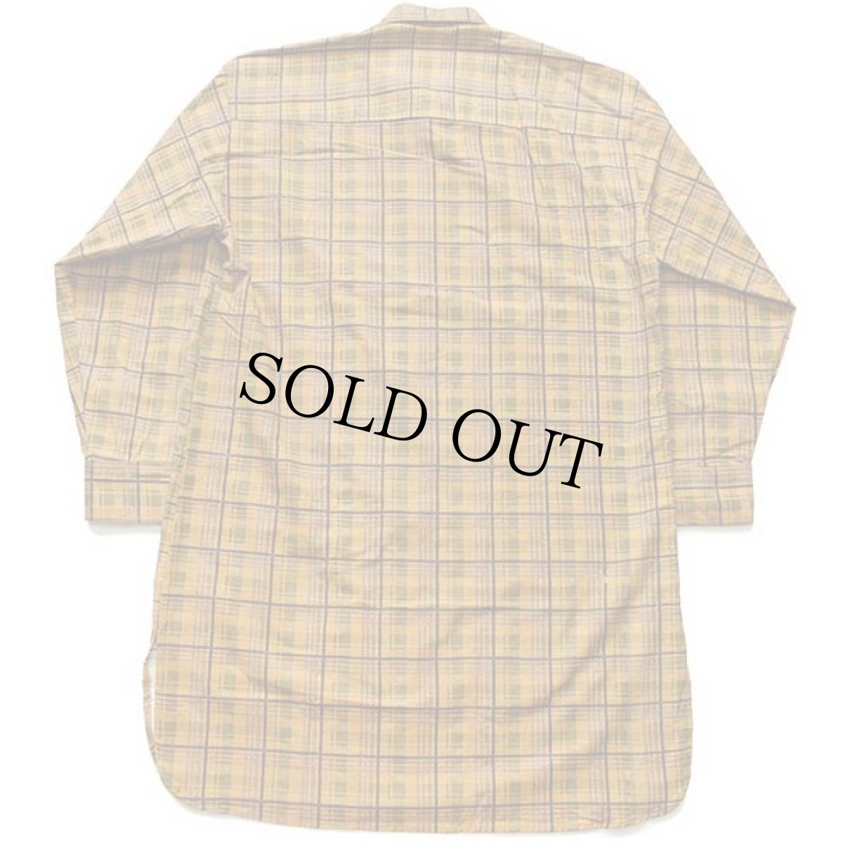 画像3: デッドストック★CARLO SANTINI チェック コットン プリントネル グランパシャツ 43 (3)
