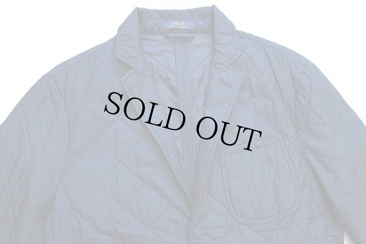 画像3: ポロ ラルフローレン 2つボタン ナイロン キルティング テーラードジャケット 紺 M (3)