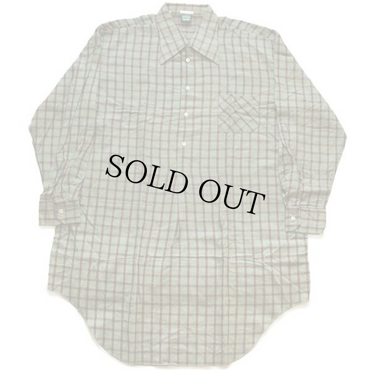 画像2: デッドストック★70s SPORTLICH chic チェック ライトネル グランパシャツ★特大 (2)