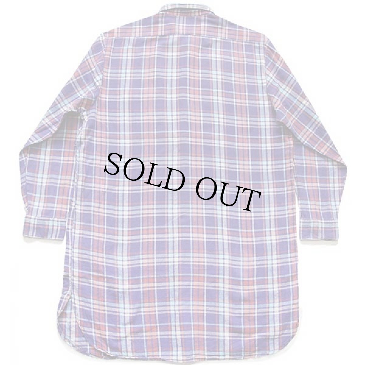 画像2: 80s JACKSON'S FINEST SHIRTS チェック コットン ライトネル グランパシャツ 43/44 (2)