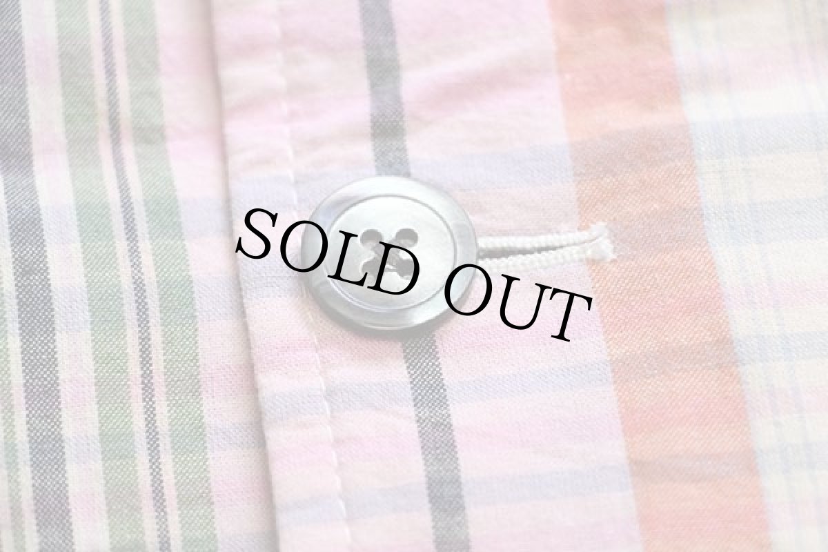 画像5: ポロ ラルフローレン マドラスチェック 3つボタン テーラードジャケット パステルカラー 42R (5)