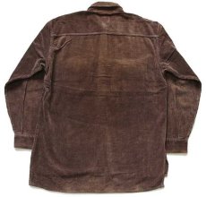 画像2: 90s イタリア製 Levi'sリーバイス コットン 太畝 コーデュロイ シャツジャケット 焦げ茶 M★ユーロ (2)