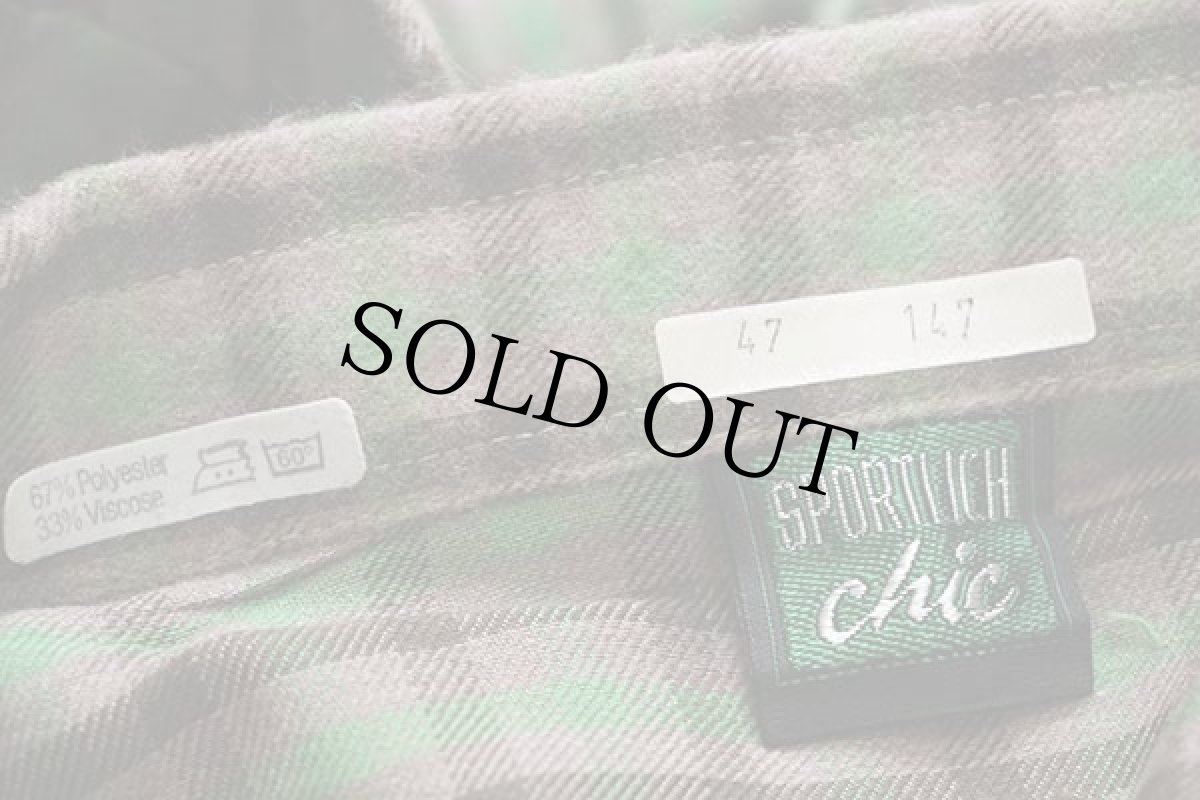 画像5: デッドストック★70s SPORTLICH chic チェック ライトネル グランパシャツ★特大 (5)