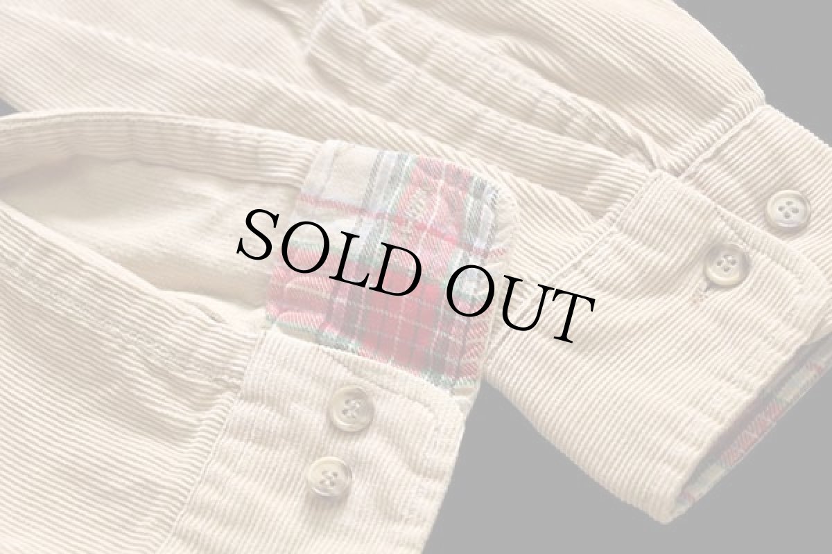 画像5: 70s USA製 Levi'sリーバイス Movin'On コーデュロイシャツ ベージュ L (5)