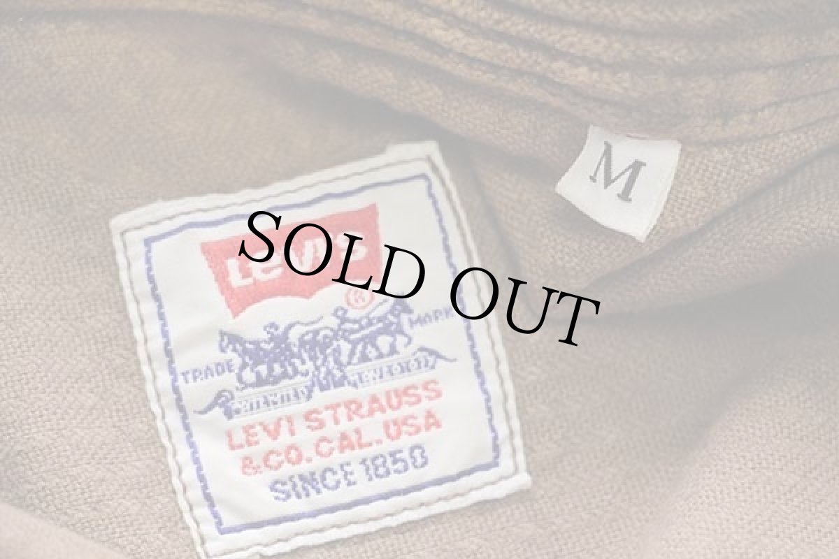 画像4: 90s イタリア製 Levi'sリーバイス コットン 太畝 コーデュロイ シャツジャケット 焦げ茶 M★ユーロ (4)