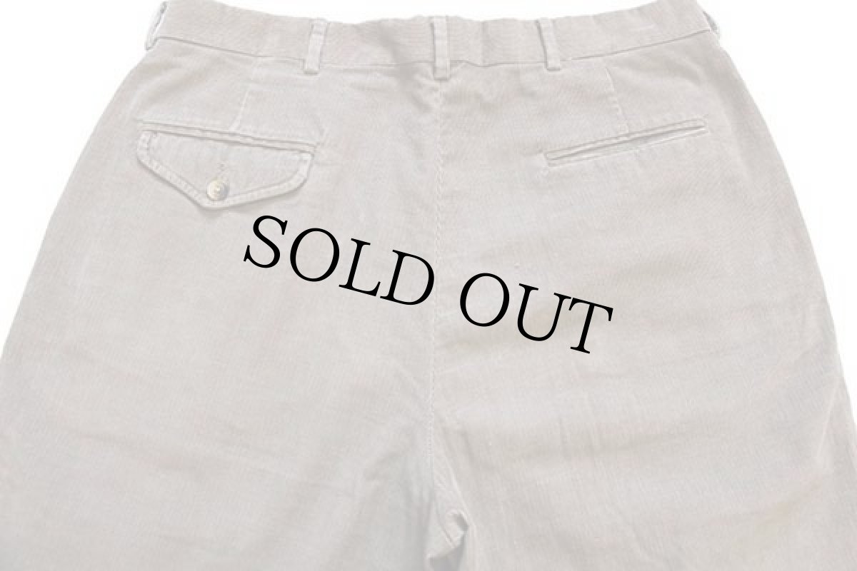 画像5: 90s USA製 LANDS'ENDランズエンド ツータック スラックス コーデュロイパンツ グレーブラウン w35 (5)