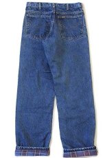画像3: 90s OSHKOSH B'GOSH チェック ネルライナー デニムパンツ w30 (3)