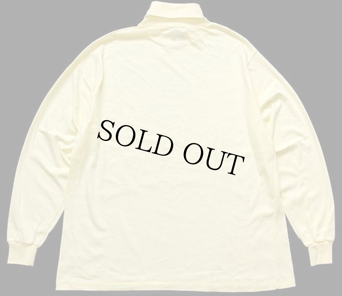 画像3: デッドストック★90s USA製 Cross Creek 無地 タートルネック コットン 長袖Tシャツ 薄黄 XL (3)