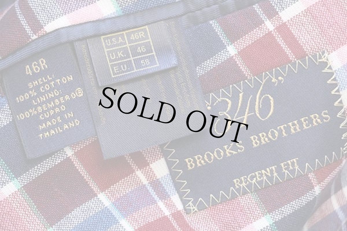 画像4: BROOKS BROTHERSブルックスブラザーズ 346 マドラスチェック 2つボタン テーラードジャケット 46R (4)