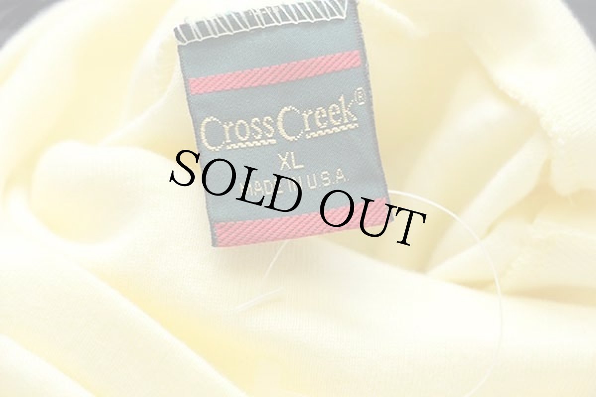 画像5: デッドストック★90s USA製 Cross Creek 無地 タートルネック コットン 長袖Tシャツ 薄黄 XL (5)