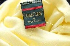 画像5: デッドストック★90s USA製 Cross Creek 無地 タートルネック コットン 長袖Tシャツ 薄黄 XL (5)