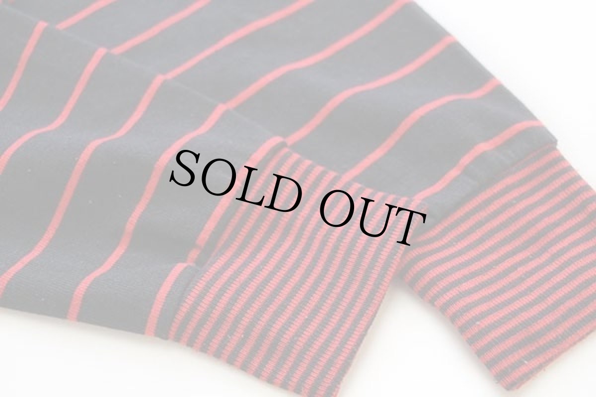 画像6: 90s USA製 bobbie brooks タートルネック ボーダー 切り替え 長袖Tシャツ 黒×赤 L (6)