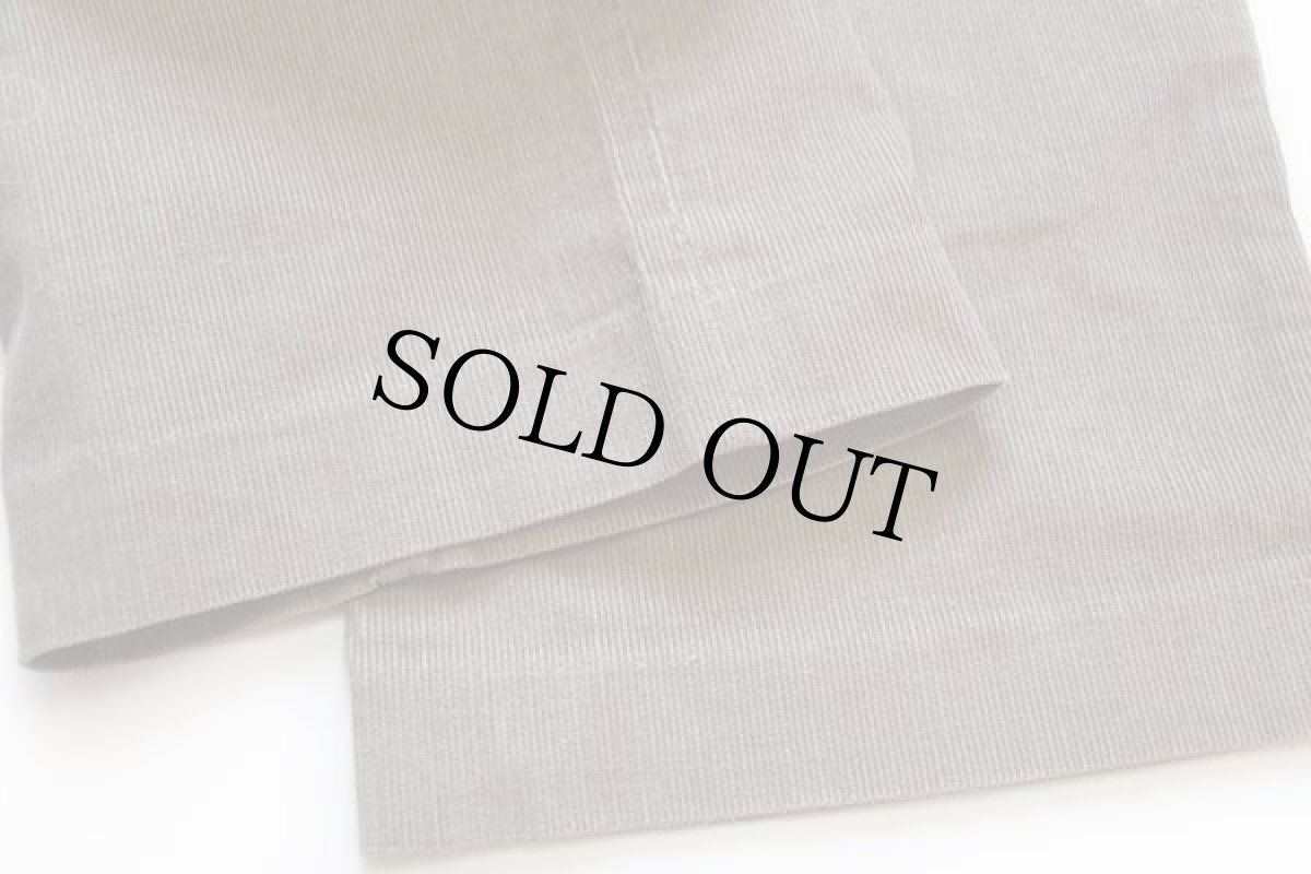 画像7: 90s USA製 LANDS'ENDランズエンド ツータック スラックス コーデュロイパンツ グレーブラウン w35 (7)