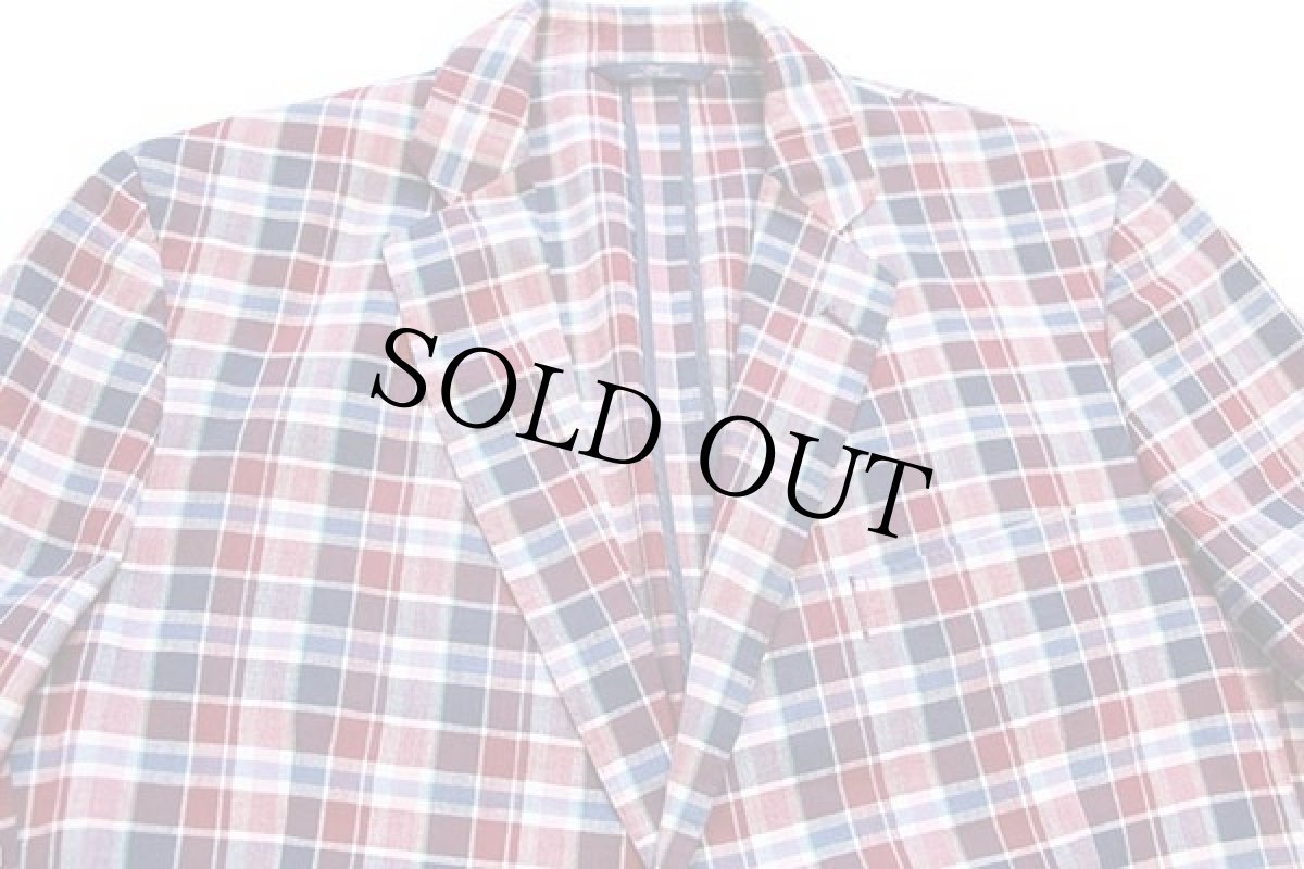 画像3: BROOKS BROTHERSブルックスブラザーズ 346 マドラスチェック 2つボタン テーラードジャケット 46R (3)