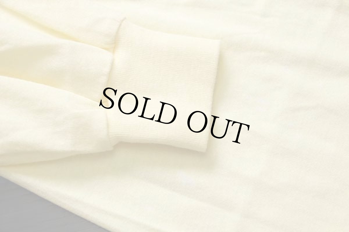 画像6: デッドストック★90s USA製 Cross Creek 無地 タートルネック コットン 長袖Tシャツ 薄黄 XL (6)