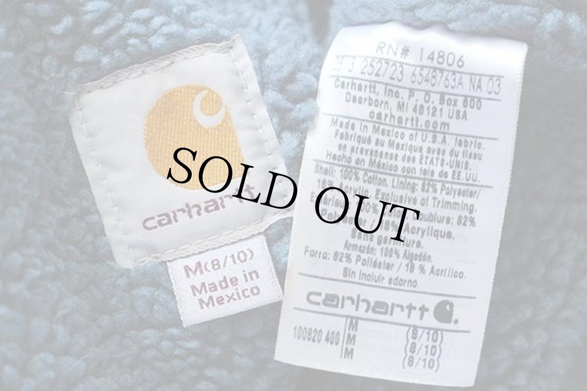 画像4: メキシコ製 carharttカーハート シェルパラインド サンドストーン ダックベスト パーカー ブルーグレー M (4)