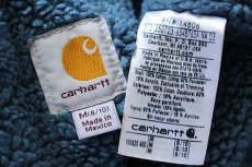 画像4: メキシコ製 carharttカーハート シェルパラインド サンドストーン ダックベスト パーカー ブルーグレー M (4)