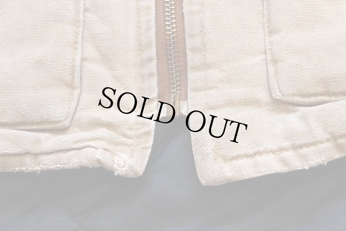 画像7: 90s USA製 carharttカーハート キルティングライナー ダックベスト 茶 フェード L (7)