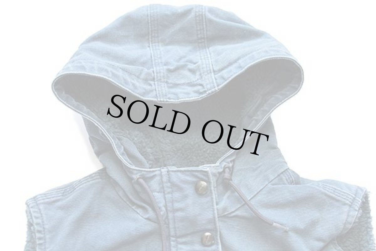 画像3: メキシコ製 carharttカーハート シェルパラインド サンドストーン ダックベスト パーカー ブルーグレー M (3)