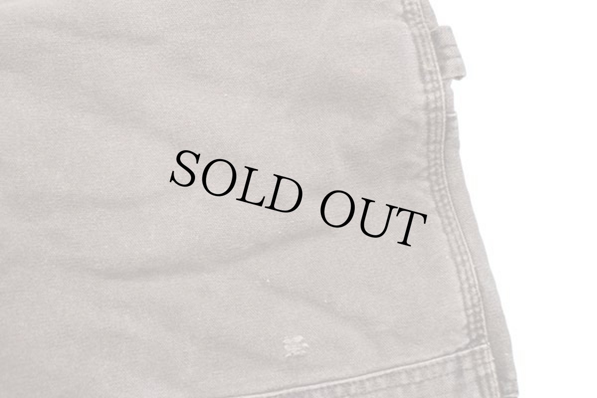 画像7: 00s USA製 carharttカーハート キルティングライナー ダック地 ダブルニー オーバーオール 焦げ茶 w34 L30 (7)