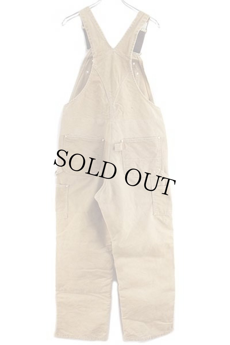 画像3: USA製 carharttカーハート キルティングライナー ダック地 ダブルニー オーバーオール 茶 w36 L32 (3)