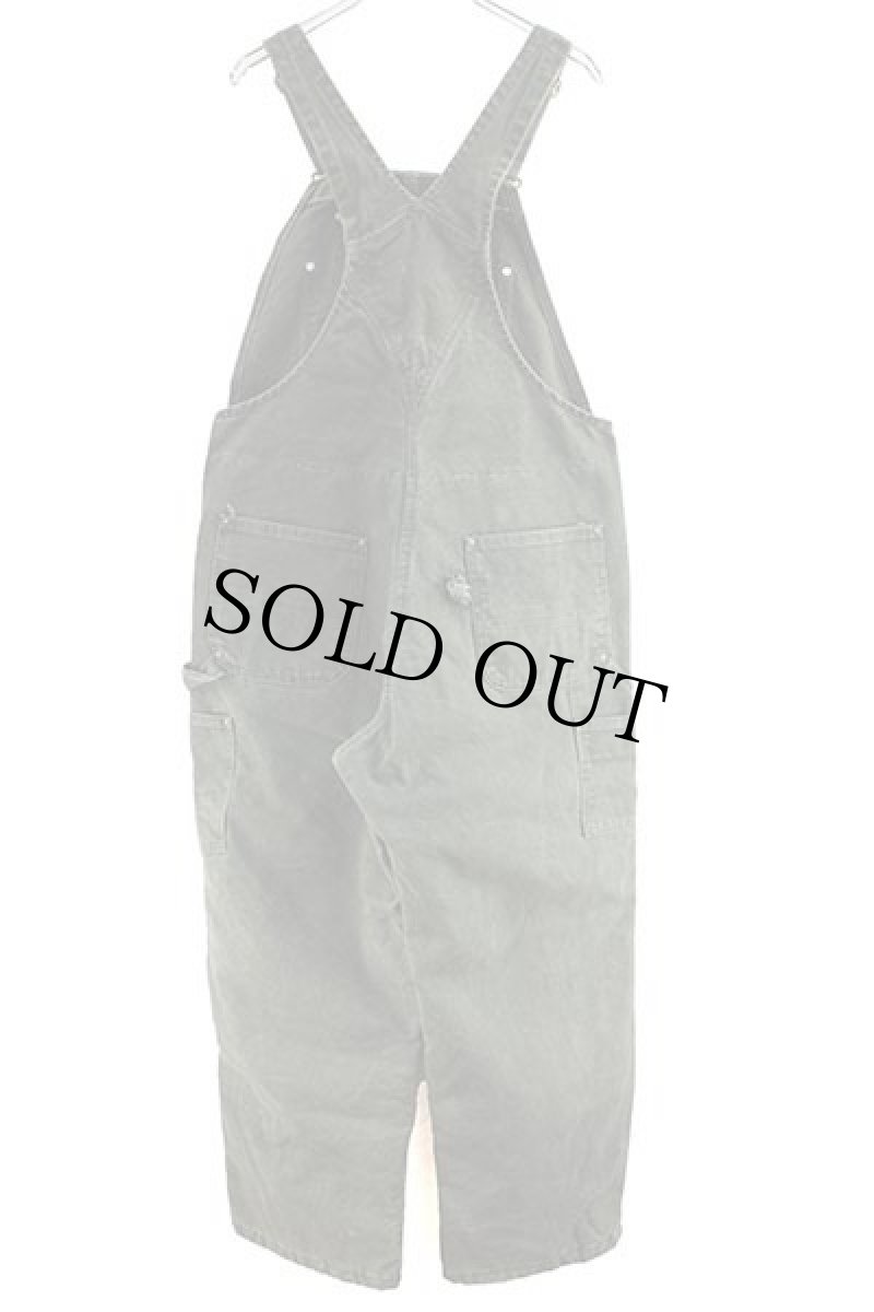 画像3: 00s メキシコ製 carharttカーハート キルティングライナー ダック地 ダブルニー オーバーオール モスグリーン w38 L30 (3)