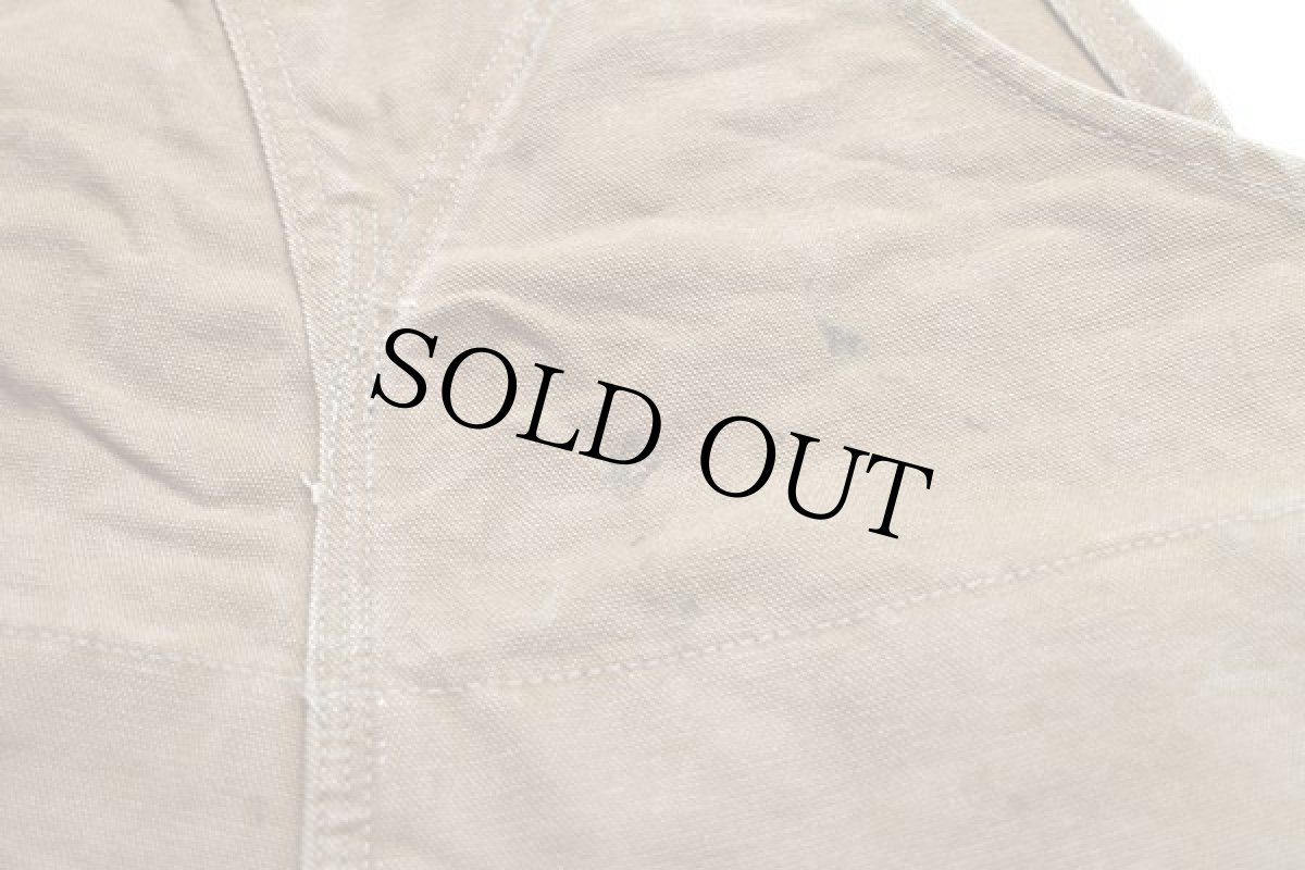 画像8: USA製 carharttカーハート キルティングライナー ダック地 ダブルニー オーバーオール 茶 w36 L32 (8)