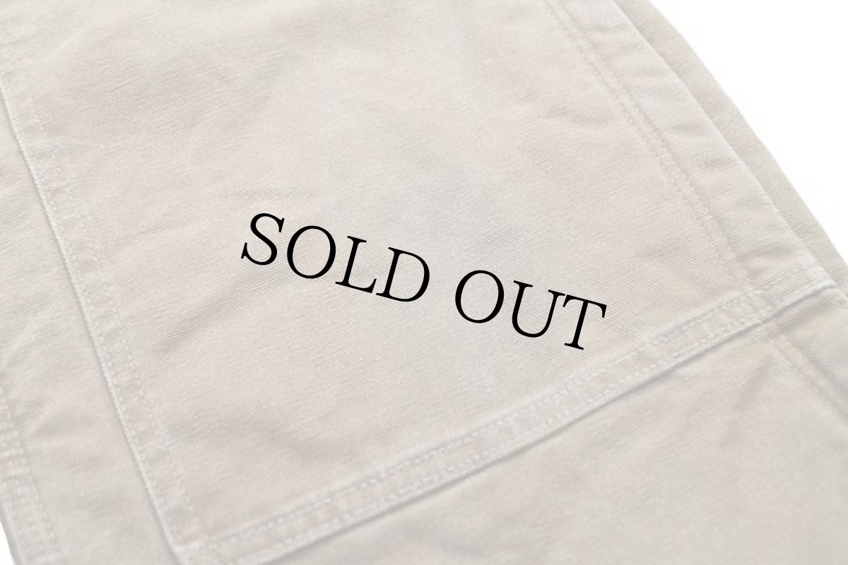 画像7: USA製 carharttカーハート キルティングライナー ダック地 ダブルニー オーバーオール 茶 w36 L32 (7)