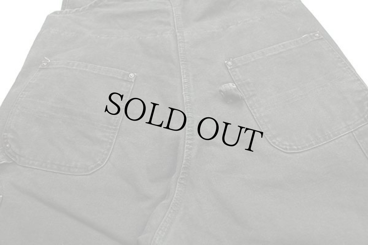 画像5: 00s メキシコ製 carharttカーハート キルティングライナー ダック地 ダブルニー オーバーオール モスグリーン w38 L30 (5)