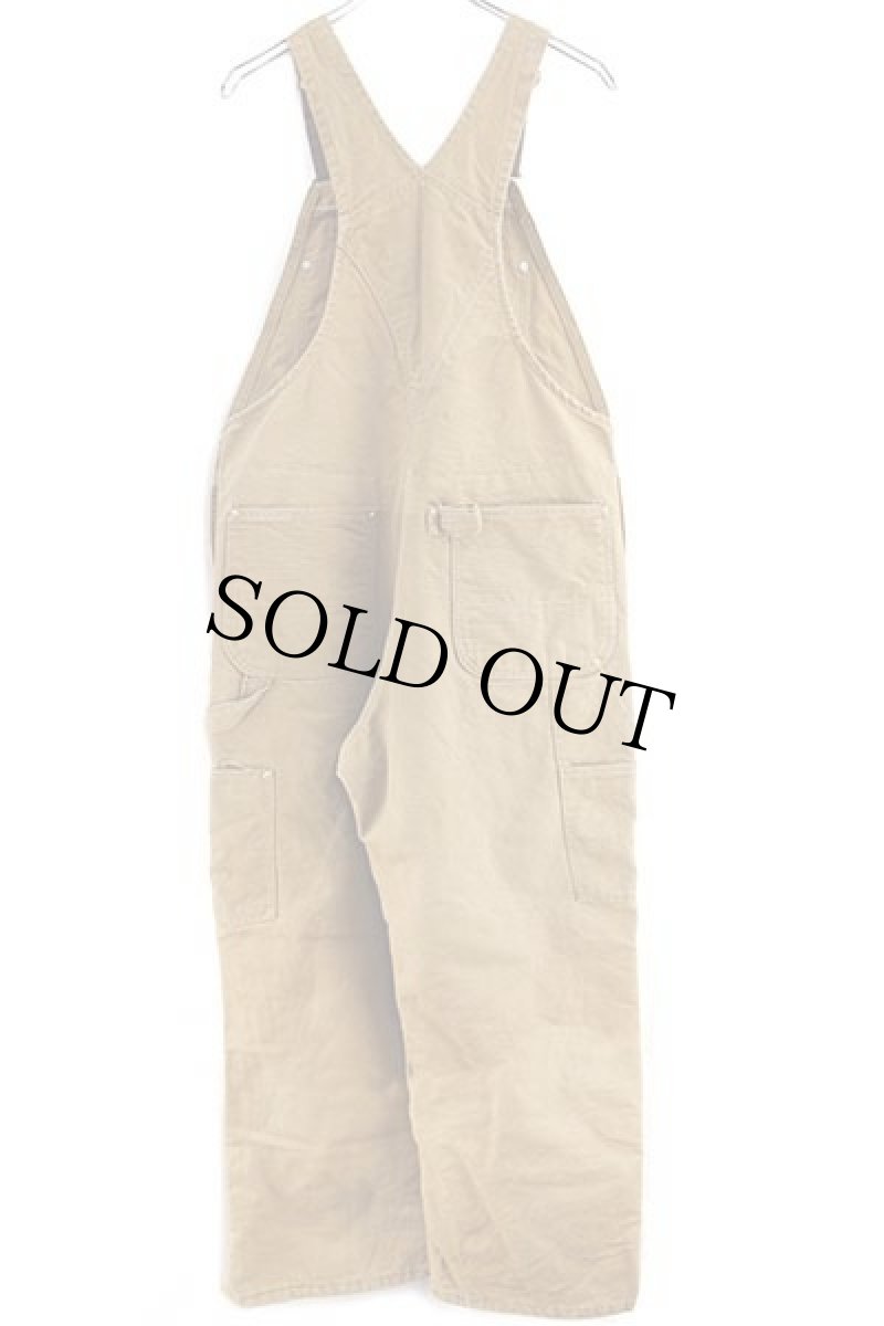 画像3: 90s carharttカーハート キルティングライナー ダック地 ダブルニー オーバーオール 茶 w37 (3)