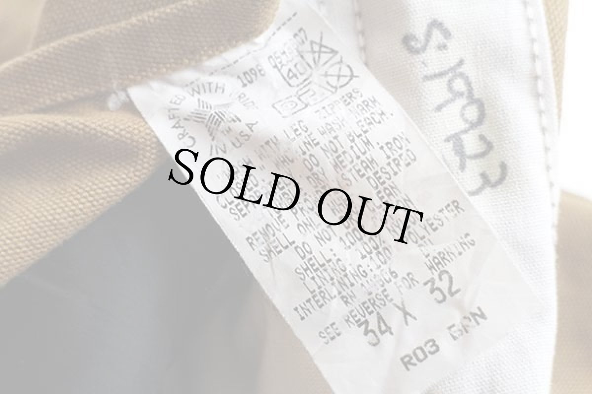 画像6: 90s USA製 carharttカーハート キルティングライナー ダック地 ダブルニー オーバーオール 茶 w34 L32 (6)