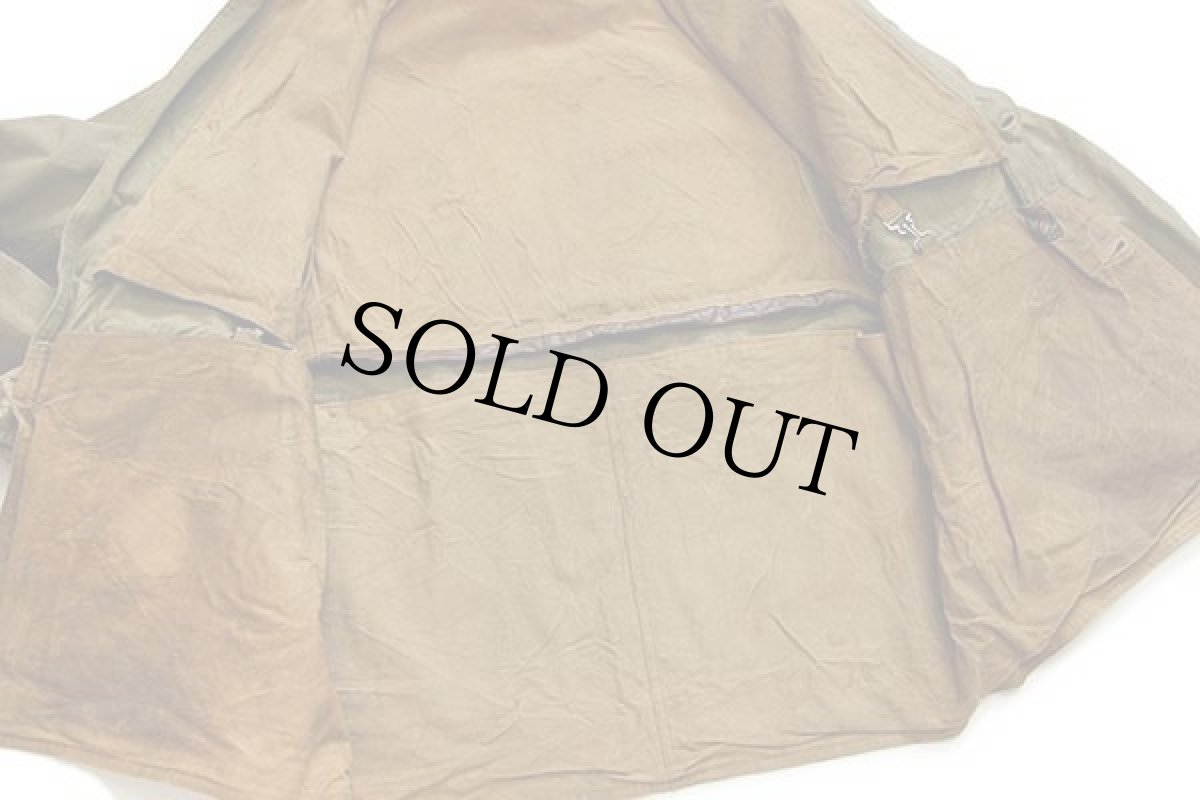 画像5: 40s Bone-Dry RED HEADレッドヘッド チンスト&フード付き ダック地 ハンティングジャケット オリーブドラブ (5)