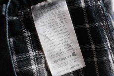 画像6: メキシコ製 carharttカーハート チェック ネルライナー ダック地 ペインターパンツ 黒 w34 L32 (6)