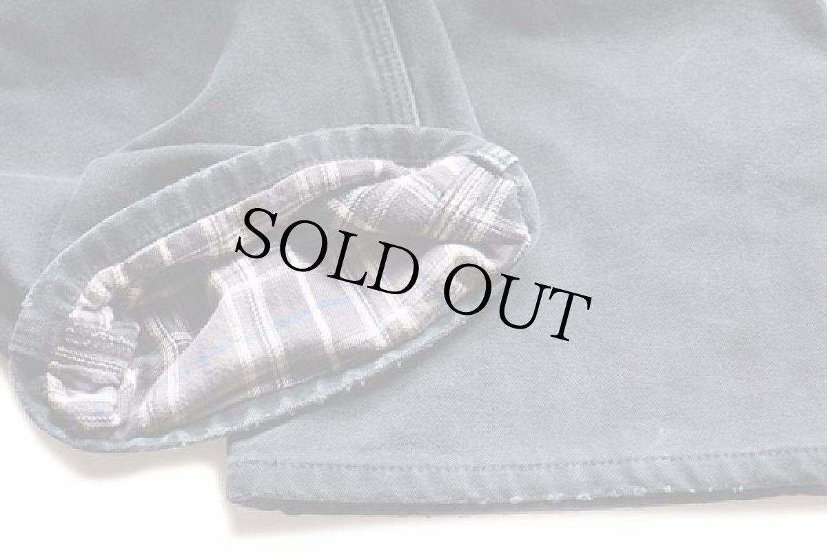 画像7: メキシコ製 carharttカーハート チェック ネルライナー ダック地 ペインターパンツ 黒 w34 L32 (7)