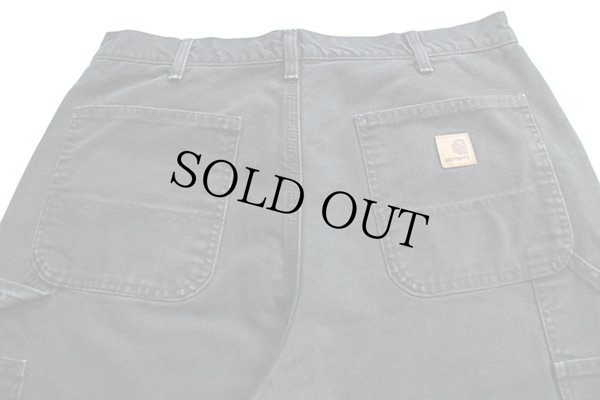 画像5: メキシコ製 carharttカーハート チェック ネルライナー ダック地 ペインターパンツ 黒 w34 L32 (5)