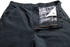 画像4: メキシコ製 carharttカーハート チェック ネルライナー ダック地 ペインターパンツ 黒 w34 L32 (4)