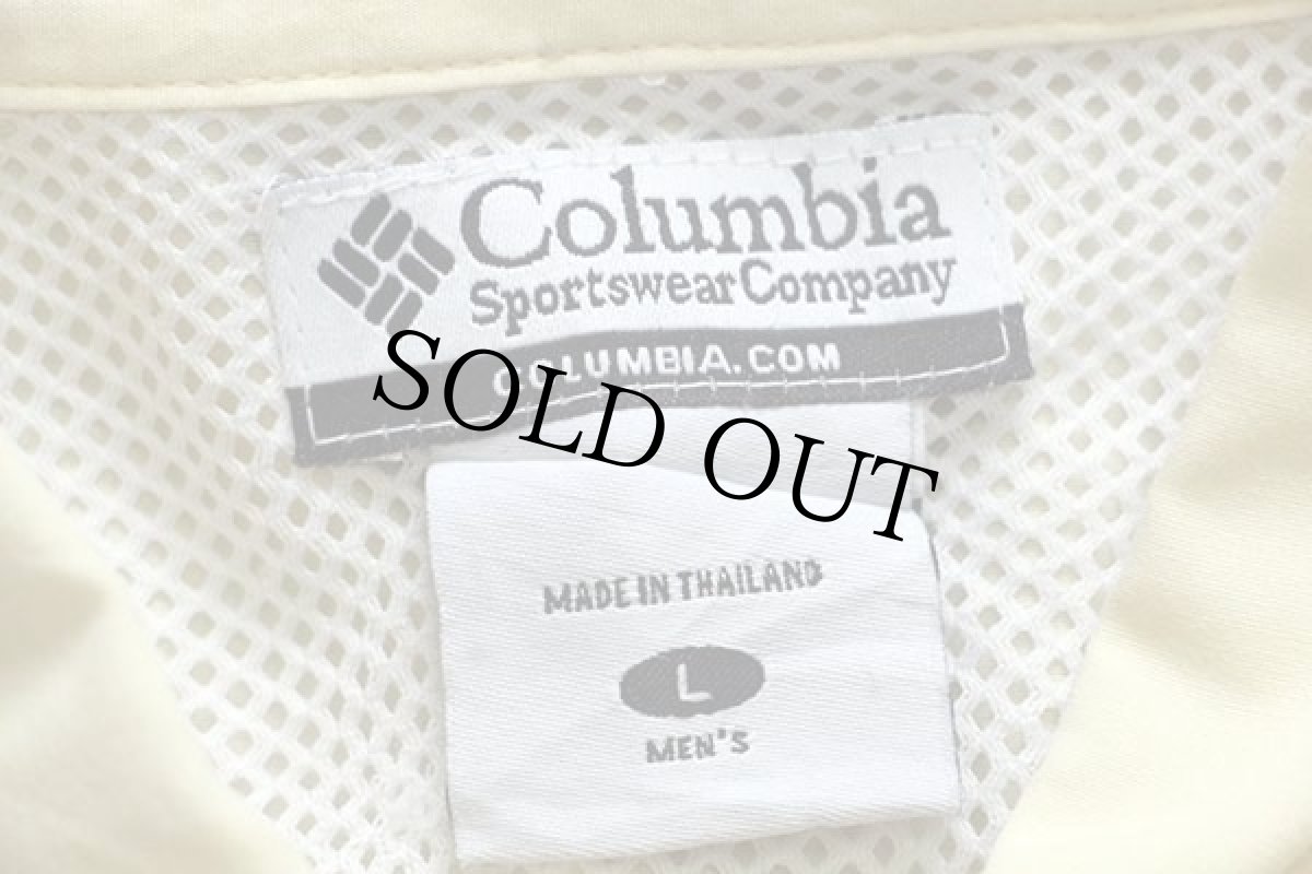 画像4: 00s Columbiaコロンビア PFG コットン フィッシングシャツ 薄黄 L (4)