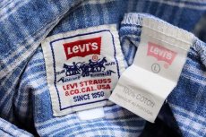 画像4: 90s ポルトガル製 Levi'sリーバイス チェック ボタンダウン コットン ダンガリーシャツ L★ユーロ (4)