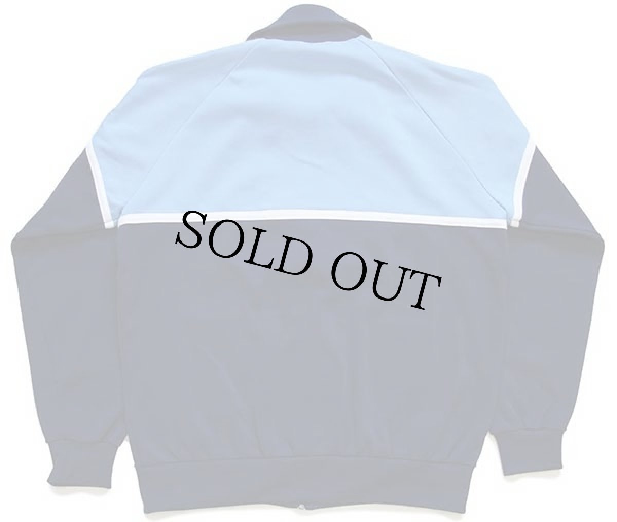 画像2: 80s adidasアディダス トレフォイル ロゴ刺繍 ツートン ハイネック トラックジャケット 紺×水色 6★ジャージ (2)