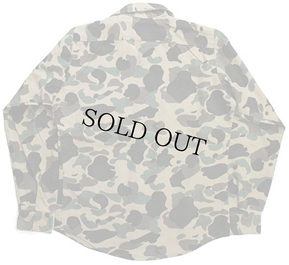 画像2: 80s USA製 FIVE BROTHERファイブブラザー ダックハンターカモ コットン シャモアクロスシャツ S (2)