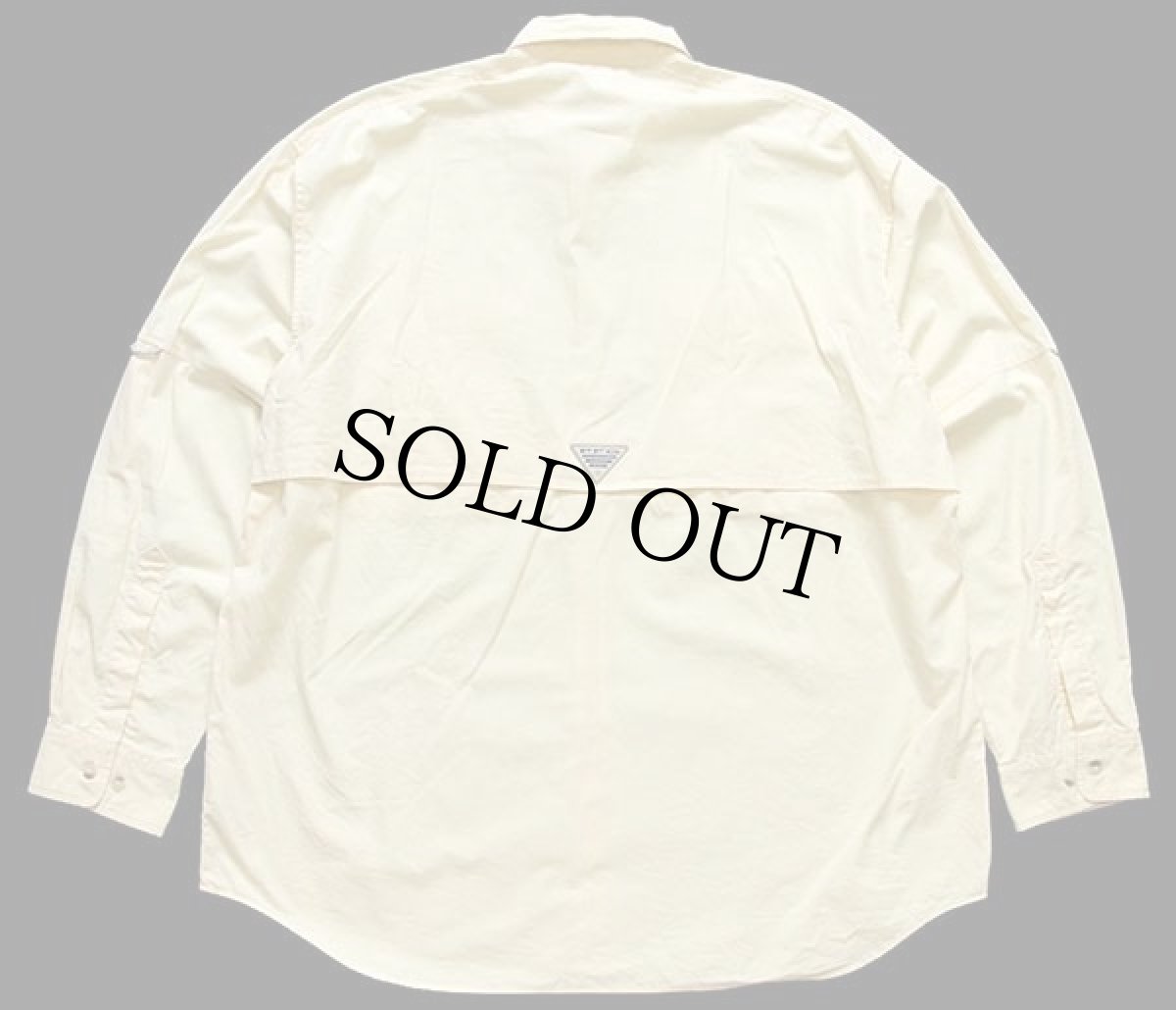 画像2: 00s Columbiaコロンビア PFG コットン フィッシングシャツ 薄黄 L (2)