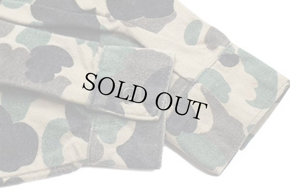 画像5: 80s USA製 FIVE BROTHERファイブブラザー ダックハンターカモ コットン シャモアクロスシャツ S (5)