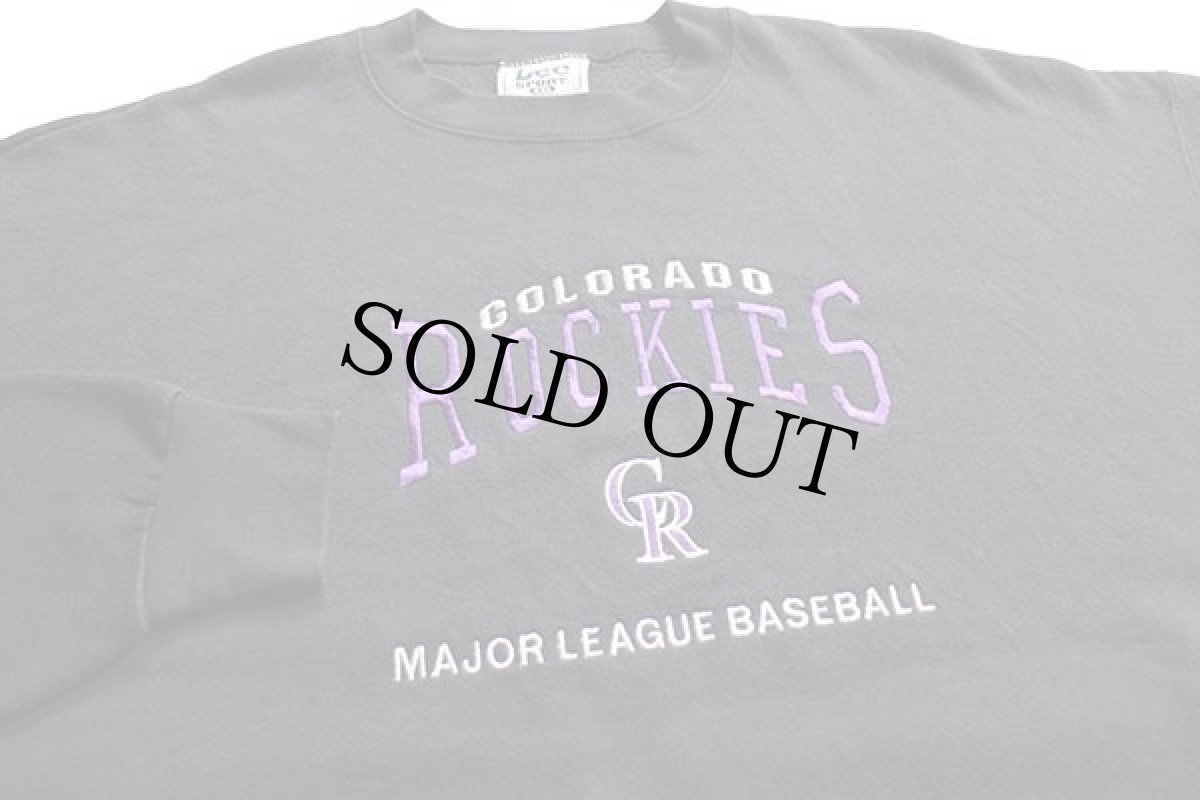 画像3: 90s USA製 Leeリー MLB COLORADO ROCKIES 刺繍 スウェット 黒 XXL (3)