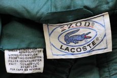 画像4: 80s IZOD LACOSTE ラコステ ツートン 切り替え ナイロンジャケット 緑×薄茶 (4)