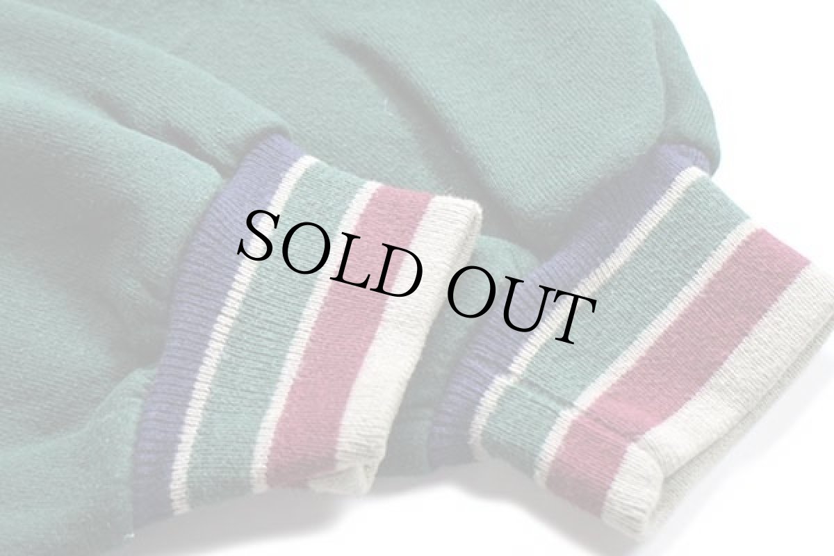 画像5: 90s USA製 THE FIGHTING DUCKS OREGON リブライン スウェット 緑 XL (5)