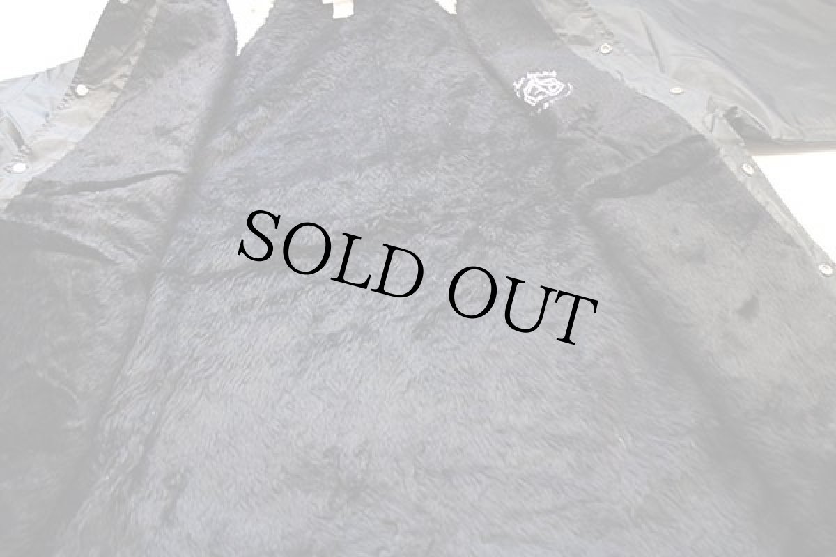 画像5: 90s USA製 BANKHEAD ENTERPRISES INC 刺繍 ボアライナー ナイロン コーチジャケット 黒 XL (5)