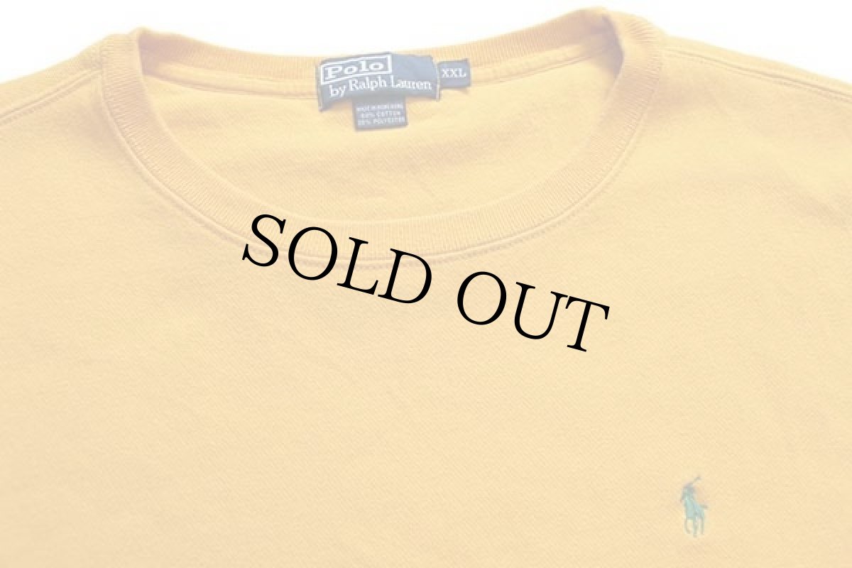 画像3: 90s ポロ ラルフローレン ワンポイント スウェット 黄 XXL (3)