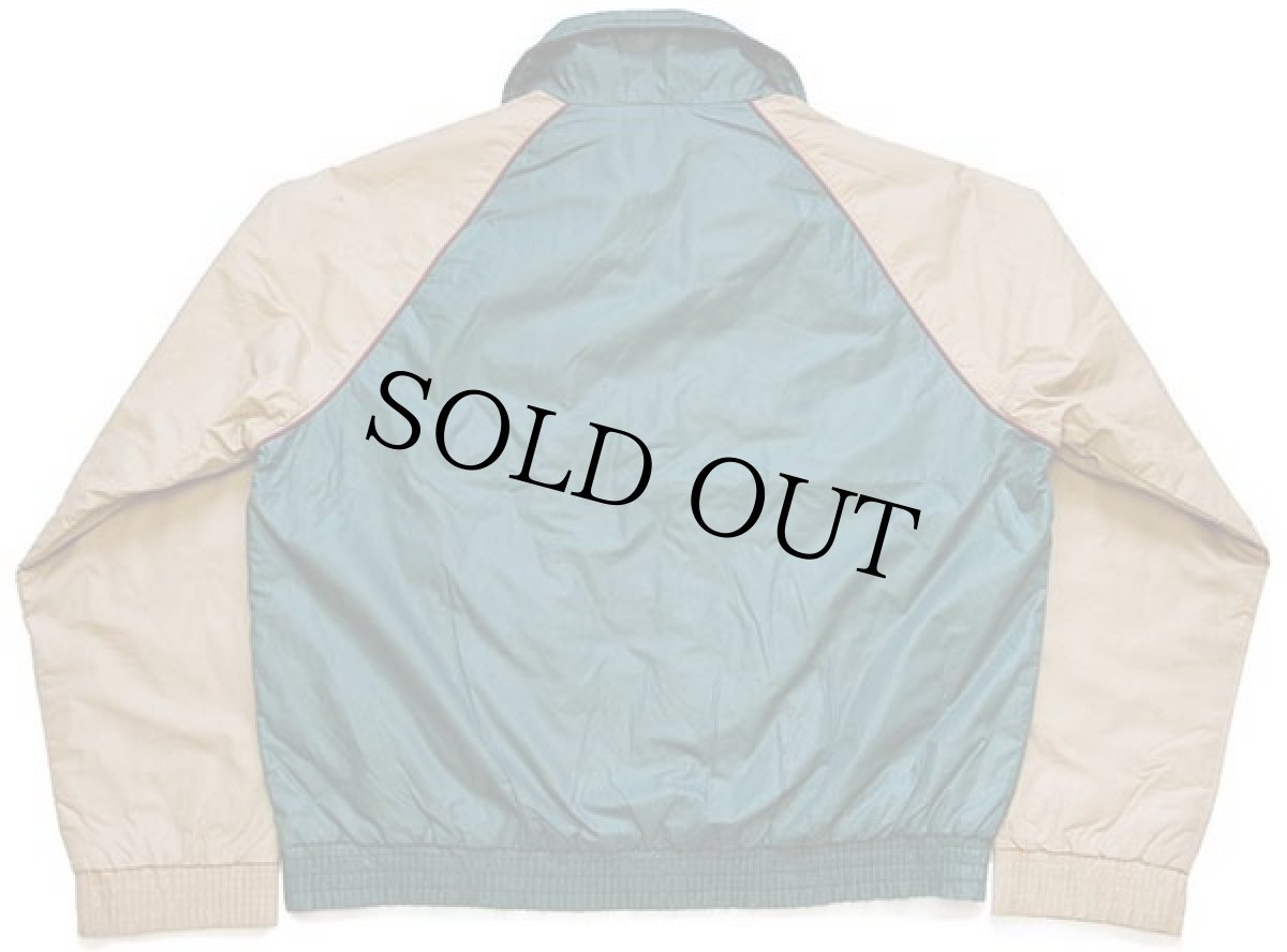 画像2: 80s IZOD LACOSTE ラコステ ツートン 切り替え ナイロンジャケット 緑×薄茶 (2)